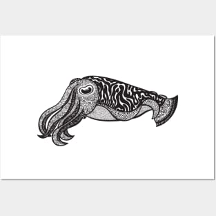 Cuttlefish Ink Art - light colors Posters and Art